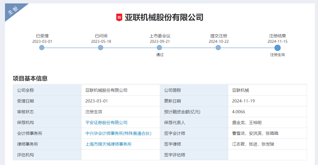 亚联机械深交所IPO注册生效，拟募资4亿元——开启资本市场新篇章